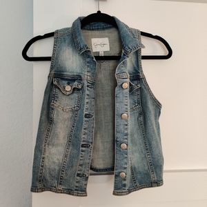 Jessica Simpson Jean Jacket Vest